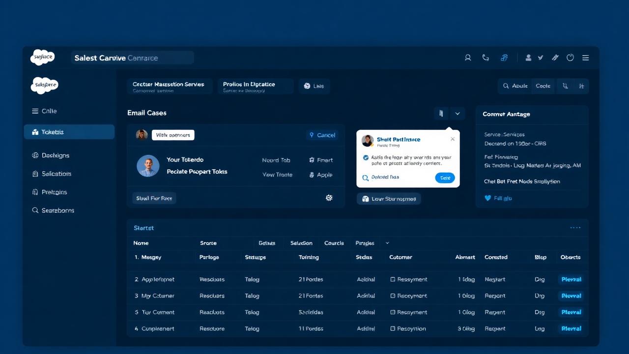 Screenshot von Salesforce Service Cloud