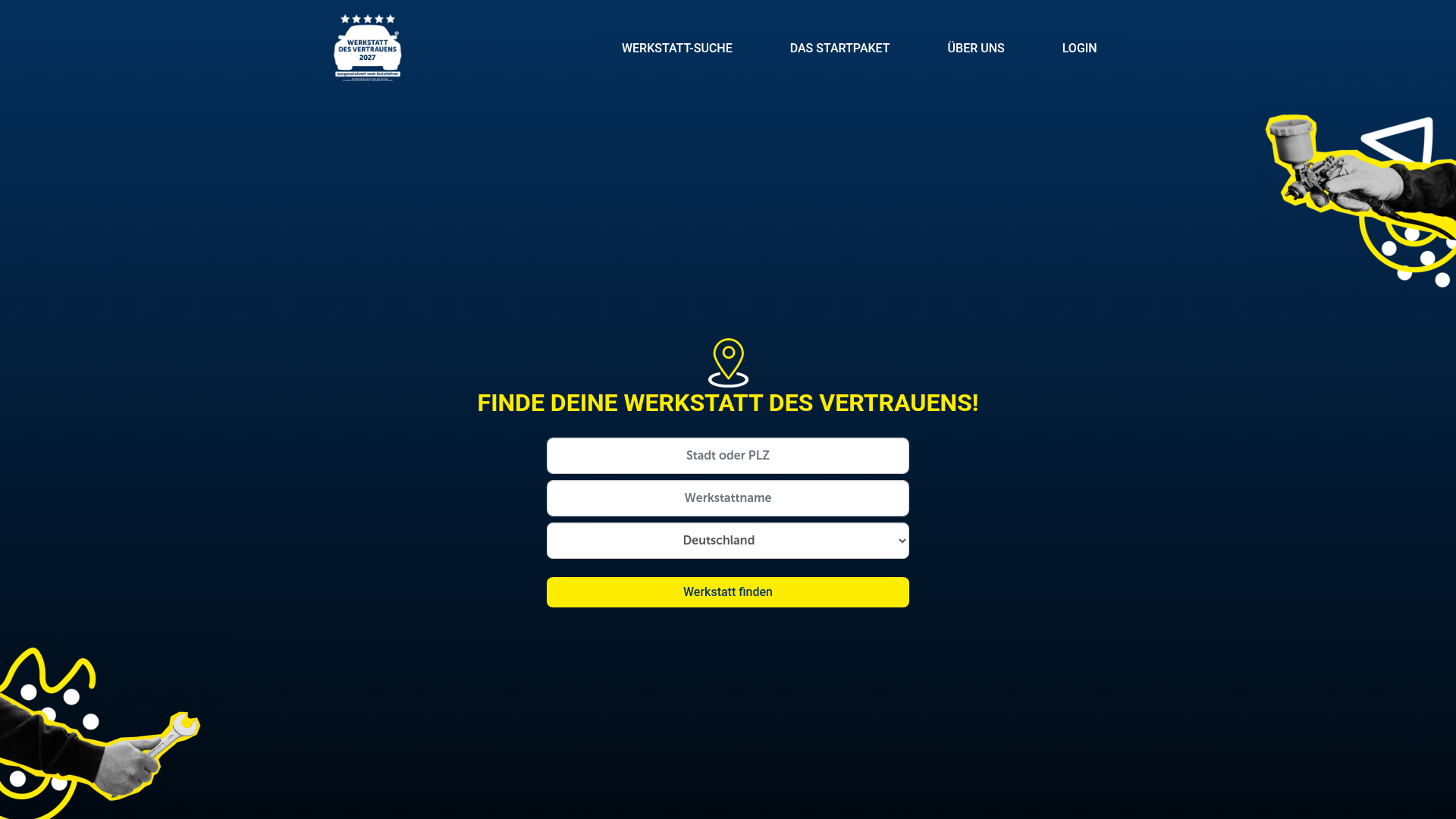 Screenshot von Werkstatt des Vertrauens